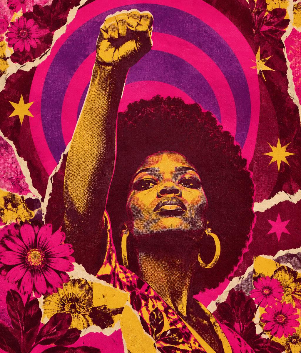 Feminist portrait collage